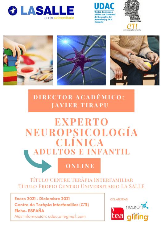 Experto-Máster en Neuropsicología Clínica. Adultos e Infantil